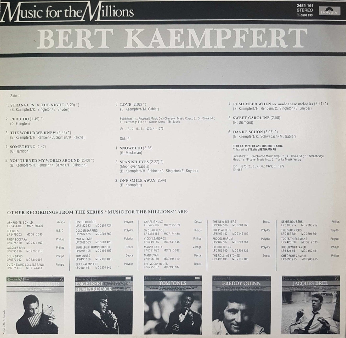 Bert Kaempfert Featuring Sylvia Vrethammar - Bert Kaempfert (LP) 42020 Vinyl LP Vinyl Goed / Hoes Goed