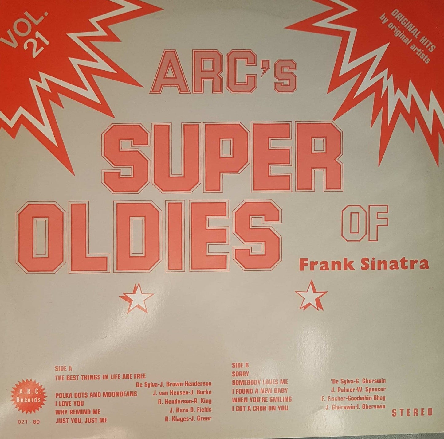 Frank Sinatra - ARC's Super Oldies Of Frank Sinatra Vol. 21 (LP) 42441 Vinyl LP Vinyl Goed / Hoes Goed