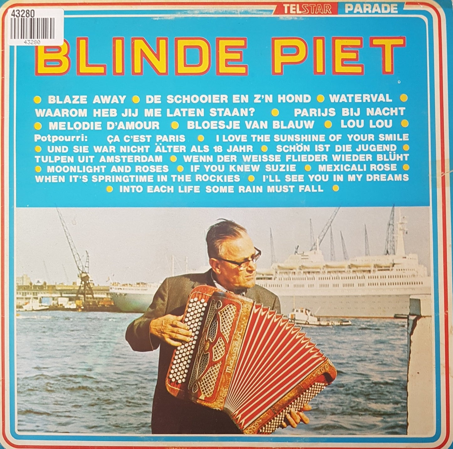 Blinde Piet - Blinde Piet, Accordeon (LP) Vinyl LP Vinyl Zeer Goed / Hoesje Goed "VINYLSINGLES.NL"