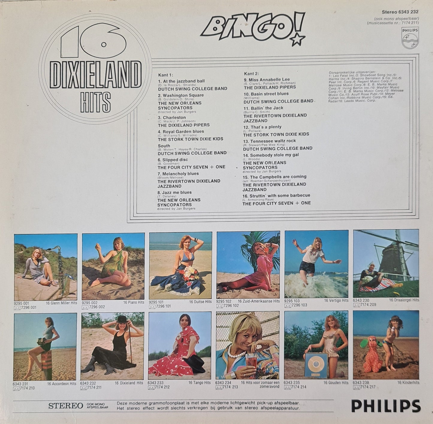 Various - 16 Dixieland Hits (LP) 46442 Vinyl LP Vinyl Goed / Hoes Goed