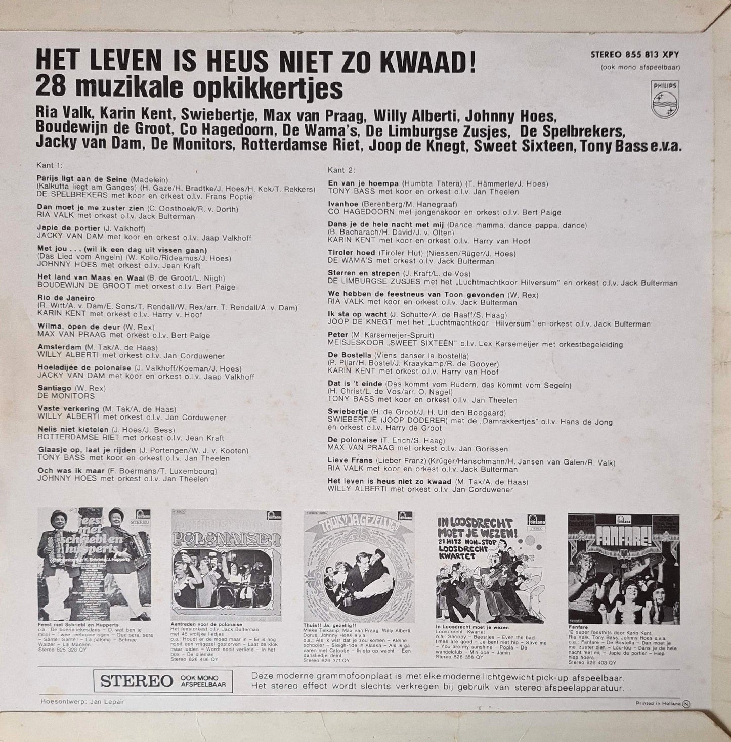 Various - Het Leven Is Heus Niet Zo Kwaad (LP) 46762 Vinyl LP Vinyl Goed / Hoes Goed