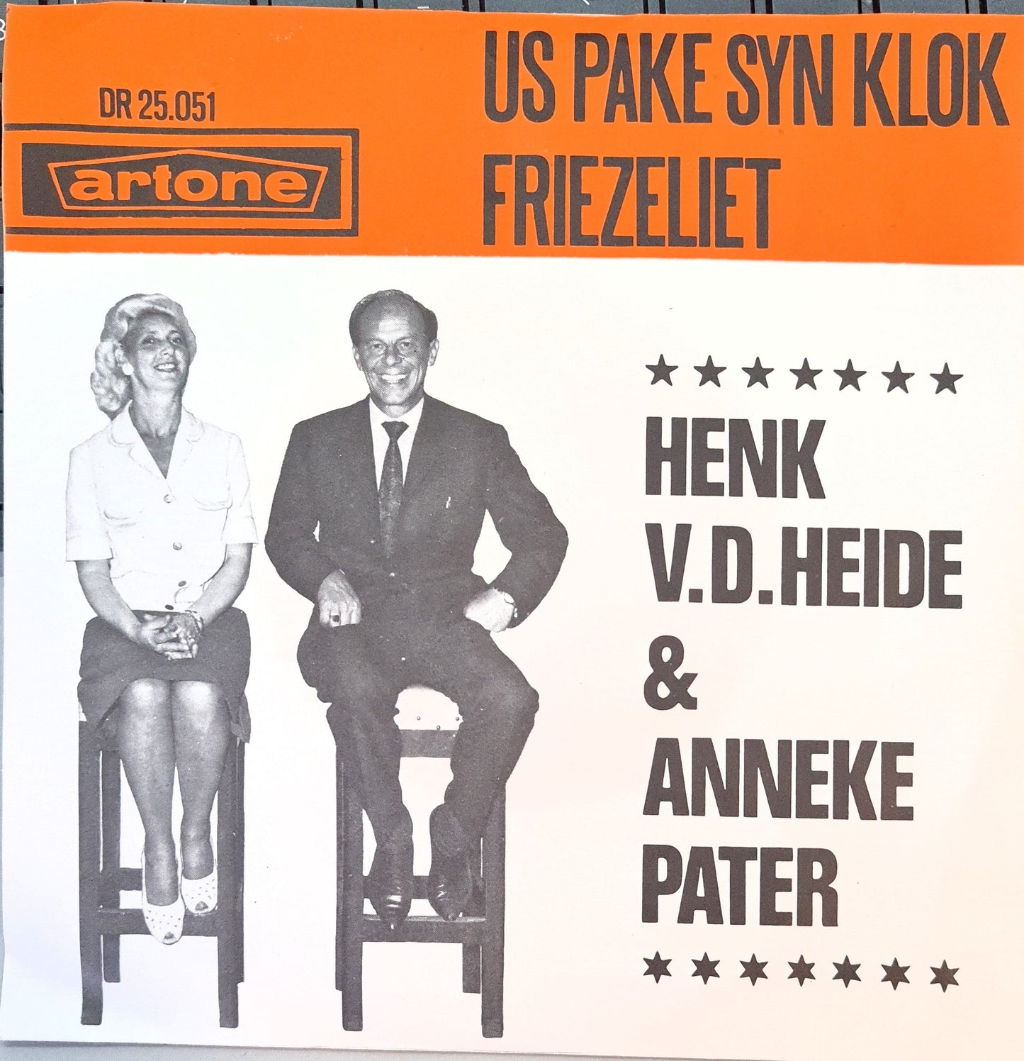 Henk van der Heide en Anneke Pater - Wy Wierne Doe In Pear 13030 Vinyl Singles Vinyl Goed / Hoes Goed