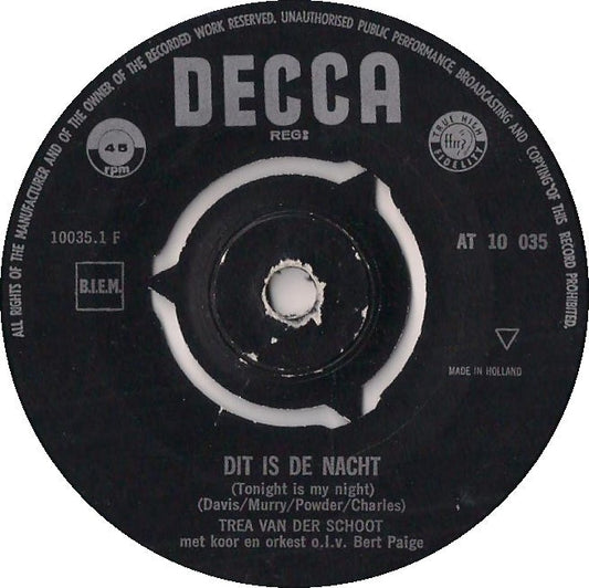 Trea van der Schoot - Parel Van De Zuidzee 36482 Vinyl Singles Vinyl Goed / Hoes Generic