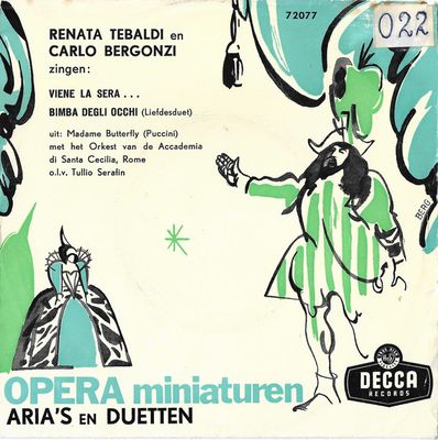 Giacomo Puccini - Viene La Sera...Bimba Degli Occhi Vinyl Singles Vinyl Zeer Goed / Hoesje Goed "VINYLSINGLES.NL"