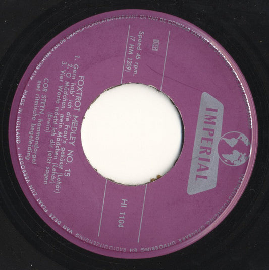 Cor Steyn - Foxtrot Medley No. 15 And 16 16726 Vinyl Singles Vinyl Goed / Hoes Goed