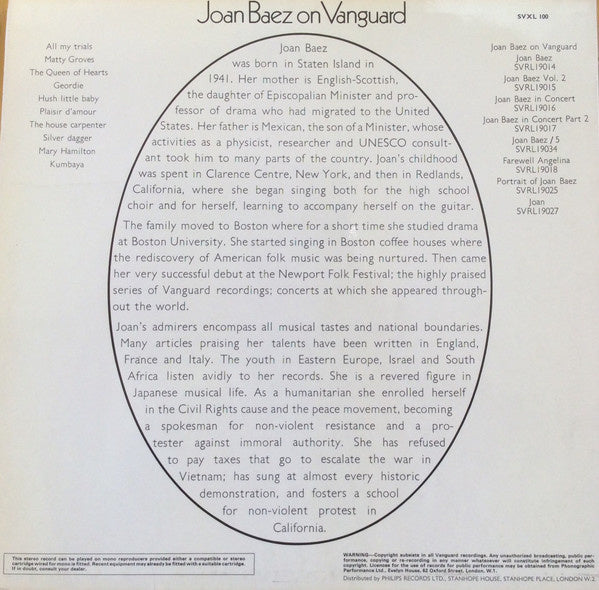 Joan Baez - Joan Baez On Vanguard (LP) 40488