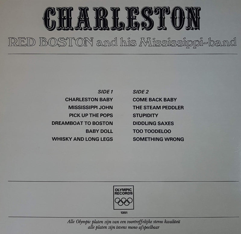 Red Boston And His Mississippi Band - Charleston (LP) 40410 Vinyl LP Vinyl Goed / Hoes Goed