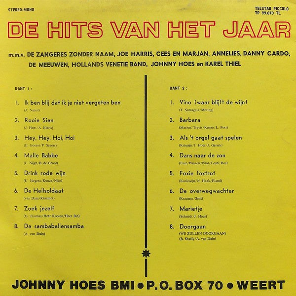 Various - De Hits Van Het Jaar (LP) 41958 Vinyl LP Vinyl Goed / Hoes Goed