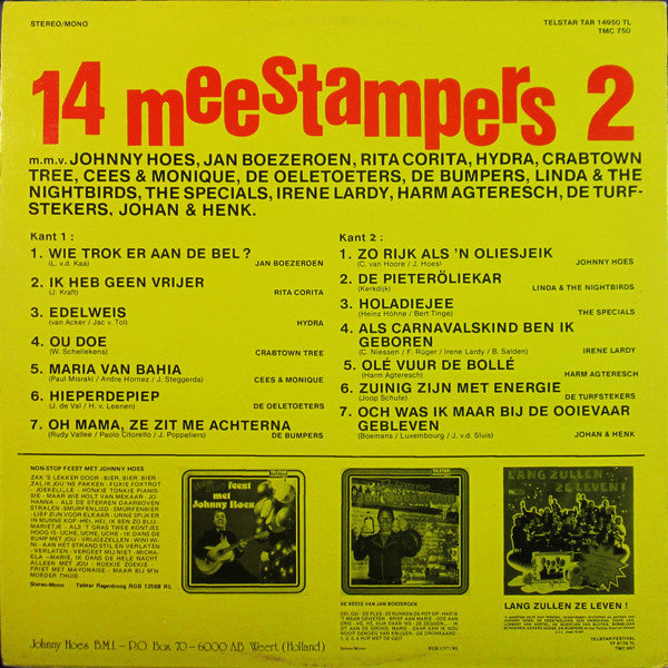 Various - 14 Meestampers 2 (LP) Vinyl LP Vinyl Goed / Hoes Goed