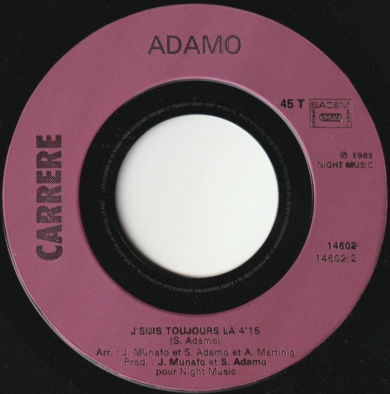 Adamo - Sur La Route Des Etoiles Vinyl Singles Vinyl Zeer Goed / Hoesje Generic "VINYLSINGLES.NL"