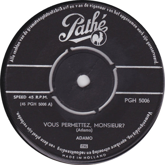 Adamo - Vous Permettez Monsieur 02312 Vinyl Singles Vinyl Goed / Hoes Generic