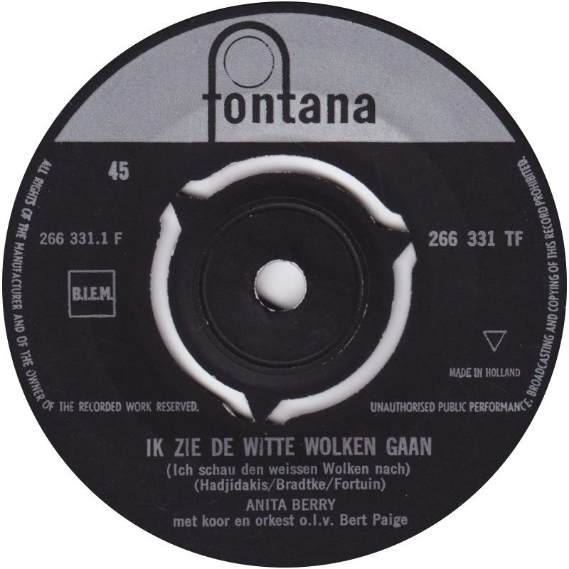 Anita Berry - Ik Zie de Witte Wolken Gaan 00551 (B)