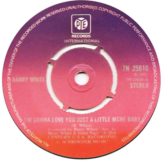 Barry White - I'm Gonna Love You Just A Little More Baby 31579 Vinyl Singles Vinyl Goed / Hoes Goed