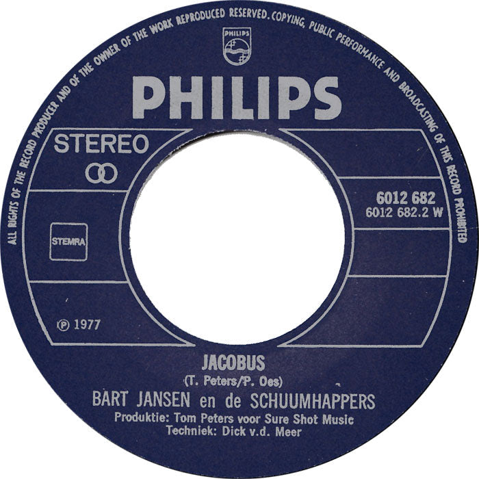 Bart Jansen En De Schuumhappers - Ik Heb Zo'n Zin 33426 Vinyl Singles Vinyl Goed / Hoes Goed