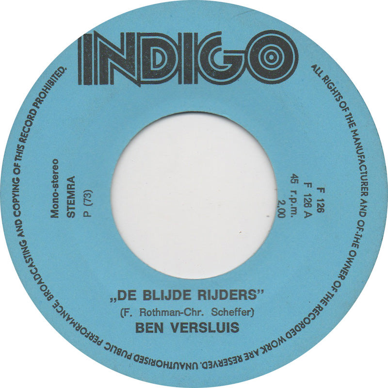Ben Versluis - De Blijde Rijders 31472 Vinyl Singles Vinyl Goed / Hoes Goed