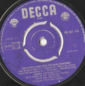 Blue Diamonds - Marching Along The Blue Diamonds Vinyl Singles Vinyl Zeer Goed / Hoesje Goed "VINYLSINGLES.NL"