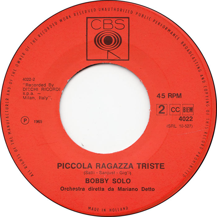 Bobby Solo - Zingara 28409