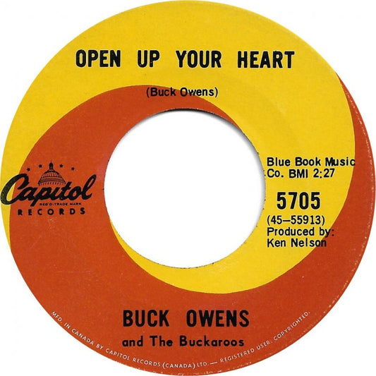 Buck Owens And His Buckaroos - Open Up Your Heart 37454 Vinyl Singles Vinyl Goed / Hoes Generic