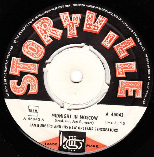 Jan Burgers And His New Orleans Syncopators - Midnight In Moscow 17223 Vinyl Singles Vinyl Goed / Hoes Generic