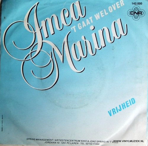 Imca Marina - 't Gaat Wel Over 04770 Vinyl Singles Vinyl Goed / Hoes Goed