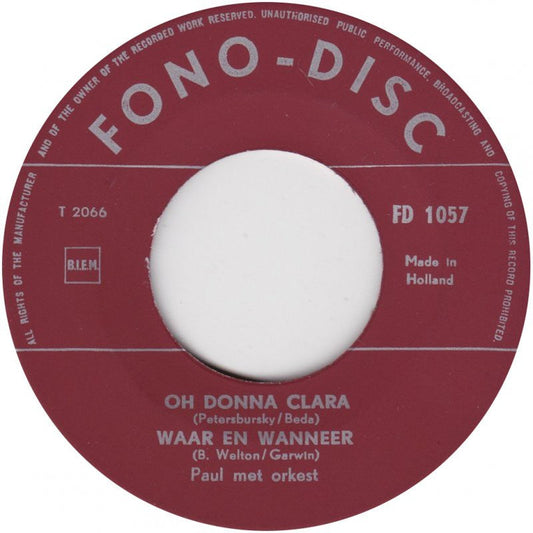 Carlo Met Orkest - Hollandse Hitparade: 4 Topsongs 17818 Vinyl Singles Vinyl Goed / Hoes Generic