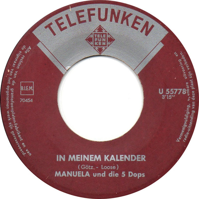 Manuela Und Ihre 5 Dops - Schwimmen Lernt Man Im See 06540 Vinyl Singles Vinyl Goed / Hoes Goed