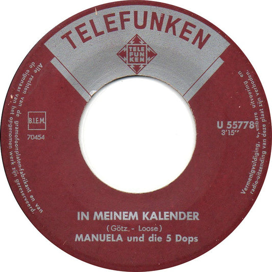 Manuela Und Ihre 5 Dops - Schwimmen Lernt Man Im See 06540 Vinyl Singles Vinyl Goed / Hoes Goed