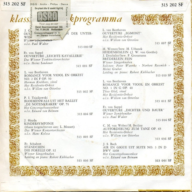 Mozart, Brahms, Consolatrix Afflictorum, Pierre Palla, G. Vermeulen – Classical Request Program 13178