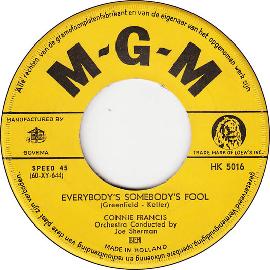 Connie Francis - Jealous Of You 00608 (B) Vinyl Singles Vinyl Goed / Hoes Generic