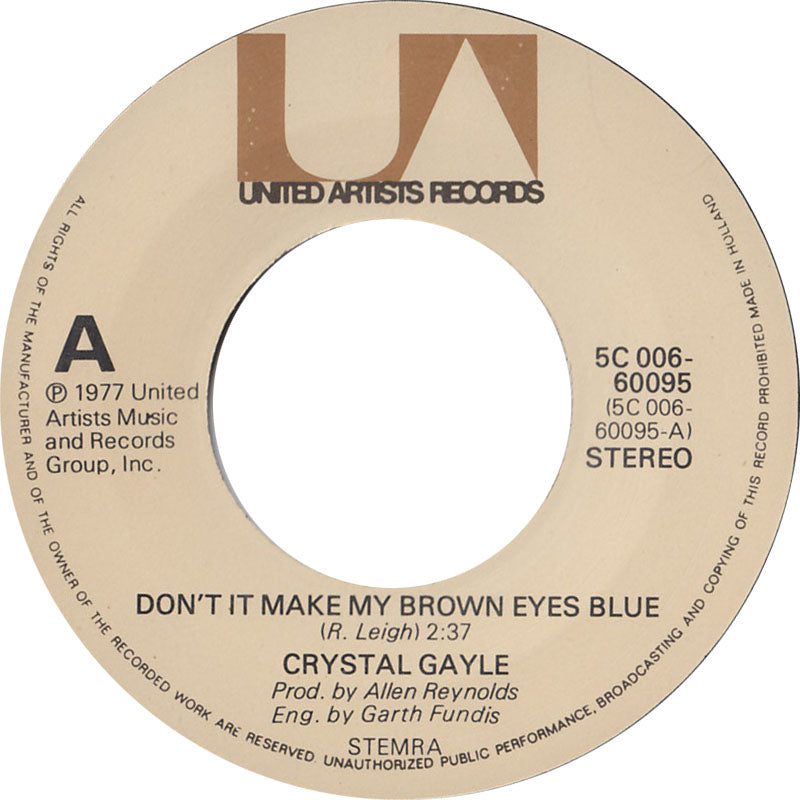 Crystal Gayle - Don't It Make My Brown Eyes Blue 12961 Vinyl Singles Vinyl Goed / Hoes Goed