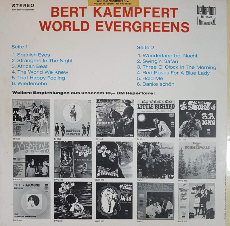 Bert Kaempfert - World Evergreens (LP) 40277 Vinyl LP Vinyl Goed / Hoes Goed