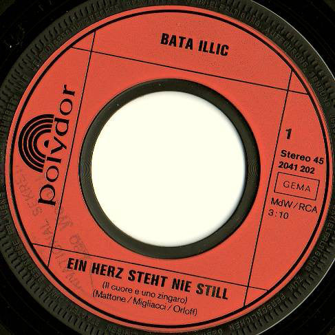 Bata Illic - Ein Herz Steht Nie Still 08151 Vinyl Singles Vinyl Goed / Hoes Goed