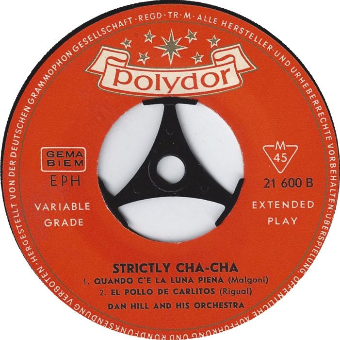Dan Hill And His Orchestra - Strictly Cha-Cha 16988 Vinyl Singles EP Vinyl Goed / Hoes Goed