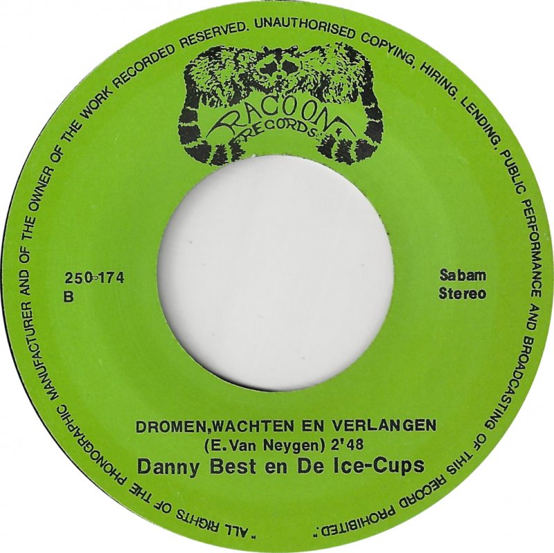 Danny Best & De Ice-Cups - Ik Zou Altijd Willen Zingen Voor Jou 29664 Vinyl Singles Vinyl Goed / Hoes Goed