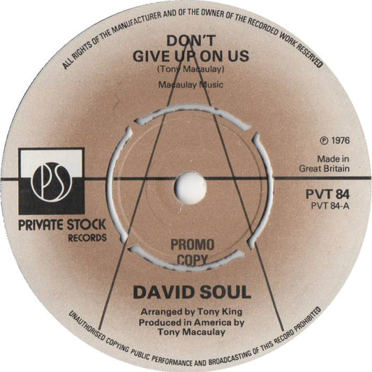 David Soul - Don't Give Up On Us 39138 Vinyl Singles Vinyl Goed / Hoes Goed