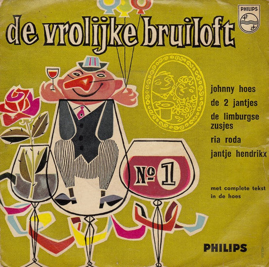 Johnny Hoes - De Vrolijke bruiloft No.1 34547 Vinyl Singles EP Vinyl Goed / Hoes Goed