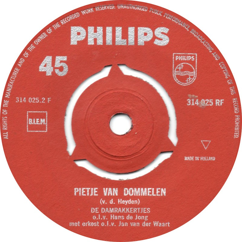 Damrakkertjes - Kwikkie Vinyl Singles Vinyl Zeer Goed / Hoesje Generic "VINYLSINGLES.NL"