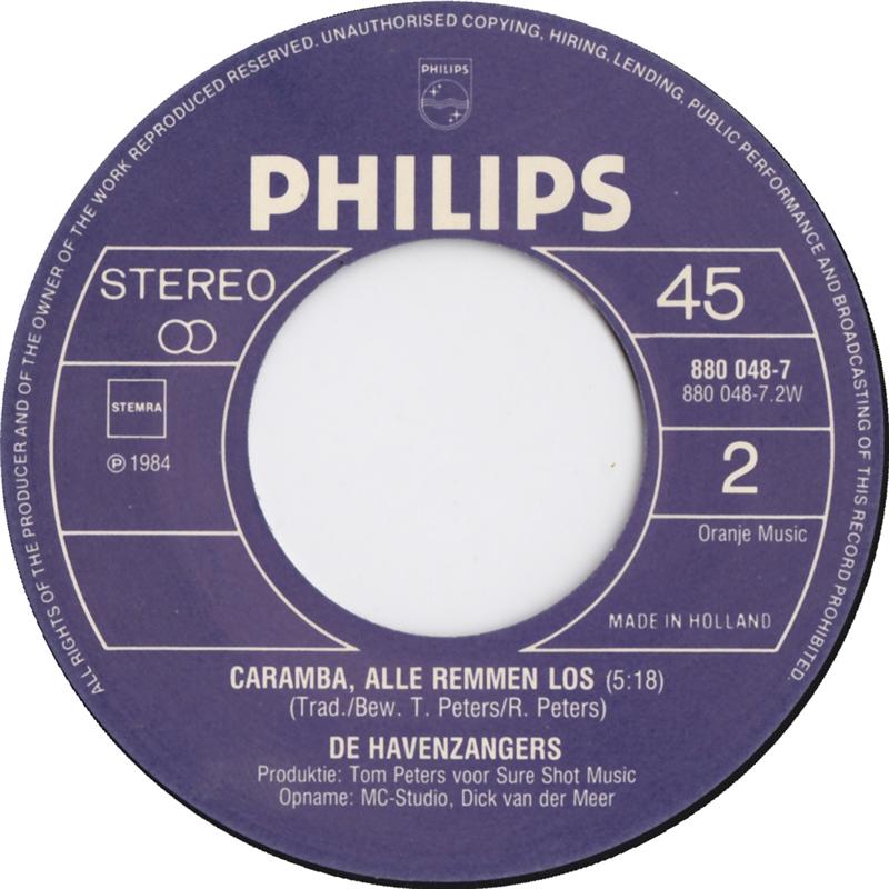 Havenzangers - Vanavond Sla Ik Toe! 16629 Vinyl Singles Vinyl Goed / Hoes Goed