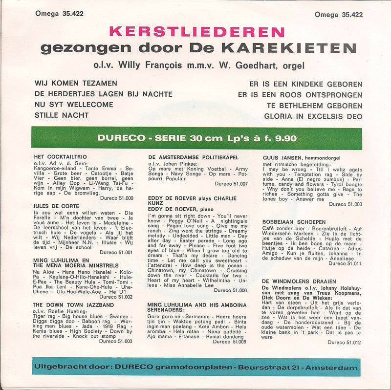 Kinderkoor De Karekieten - Kinder Kerstliederen 37411 Vinyl Singles Vinyl Goed / Hoes Goed