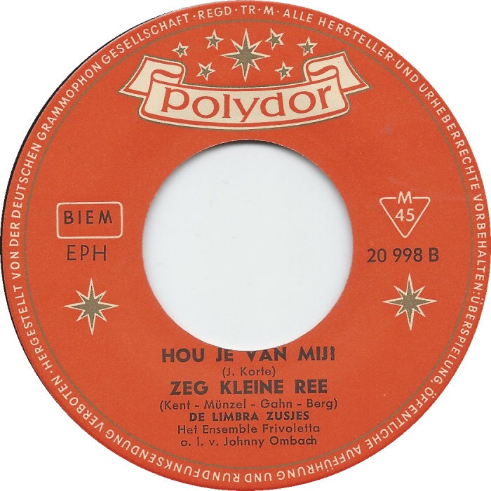 Limbra Zusjes - Mooi Was De Tijd 17196 Vinyl Singles EP Vinyl Goed / Hoes Goed