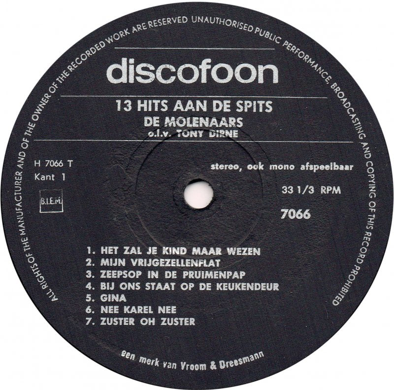 Various - 13 Hits Aan De Spits No. 1 (LP) 48166