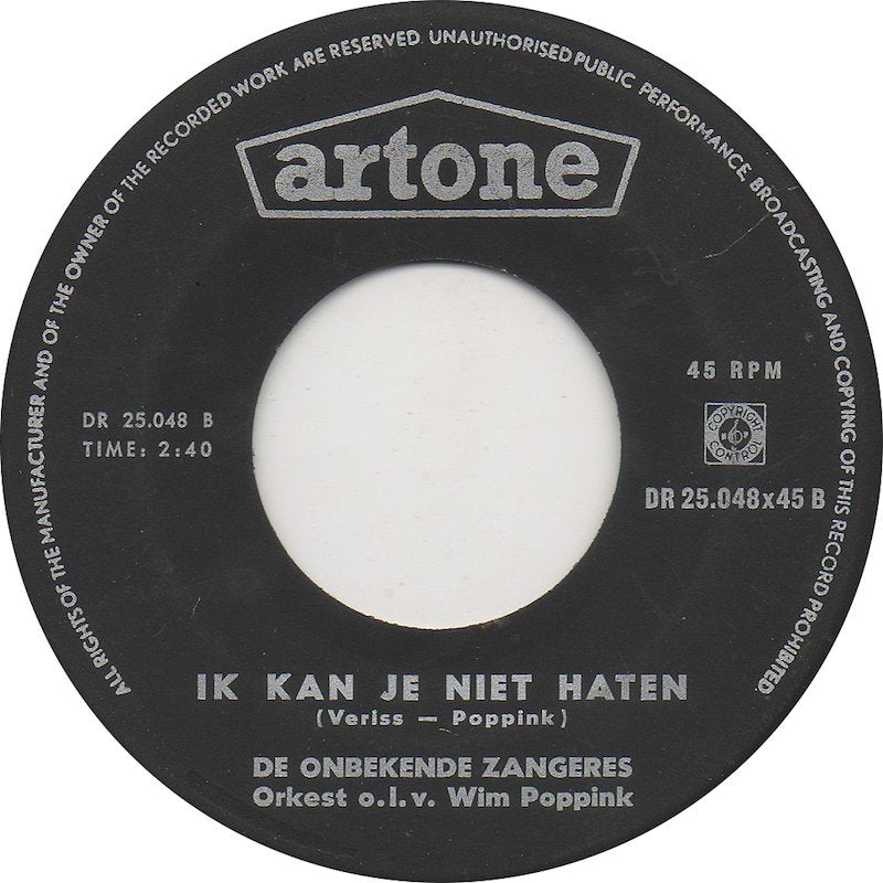 Onbekende Zangeres - Een Kinderhand Is Gauw Gevuld 40873 Vinyl Singles Vinyl Goed / Hoes Goed