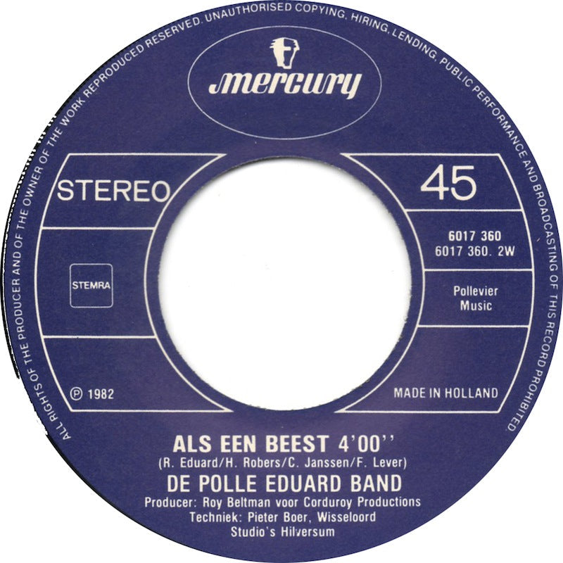 Polle Eduard Band - Sofie 14838 Vinyl Singles Vinyl Goed / Hoes Goed