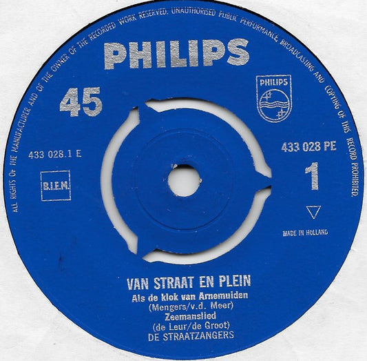 Straatzangers - Van Straat En Plein 10507 Vinyl Singles EP Vinyl Goed / Hoes Generic