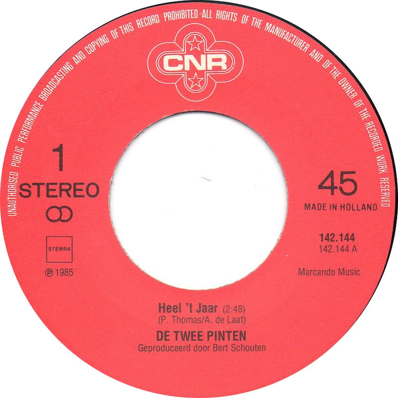 Twee Pinten - Heel 't Jaar 30549 Vinyl Singles Vinyl Goed / Hoes Goed
