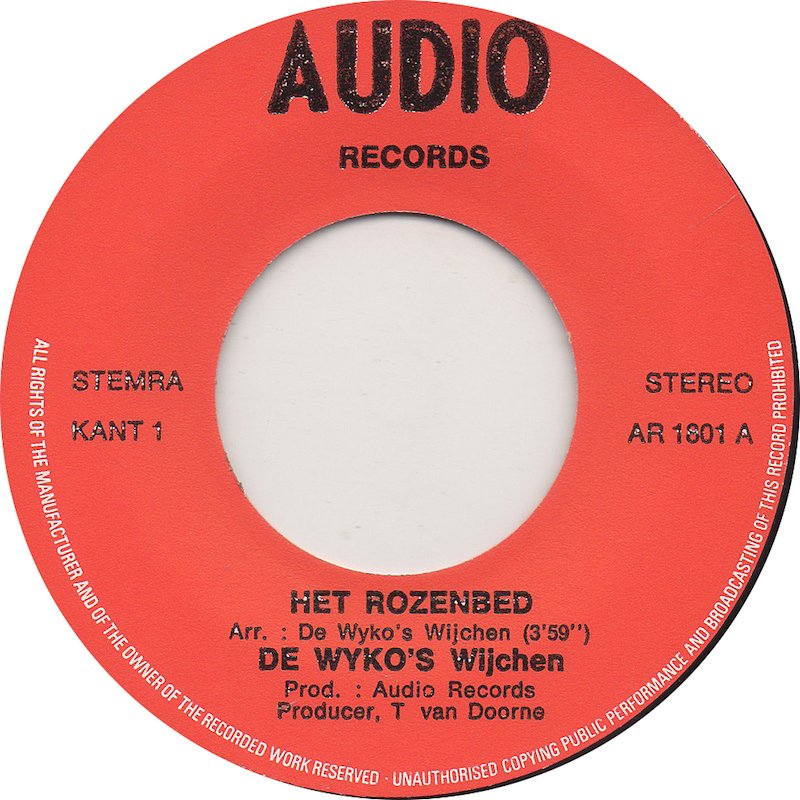 Wyko's - Het Rozenbed 28077 36390 Vinyl Singles Vinyl Goed / Hoes Goed