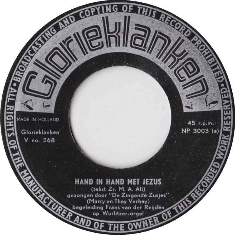 Zingende Zusjes - Hand In Hand Met Jezus 29768 Vinyl Singles Vinyl Goed / Hoes Goed