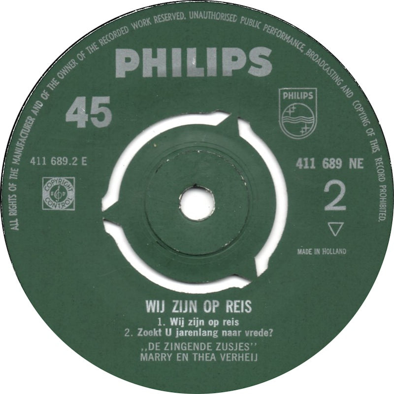 Zingende Zusjes Marry En Thea Verhey - Wij Zijn Op Reis 15375 Vinyl Singles EP Vinyl Goed / Hoes Goed