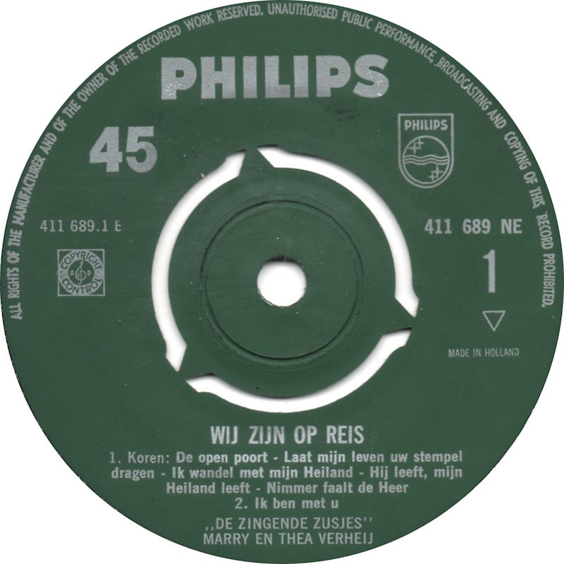 Zingende Zusjes Marry En Thea Verhey - Wij Zijn Op Reis 15375 Vinyl Singles EP Vinyl Goed / Hoes Goed
