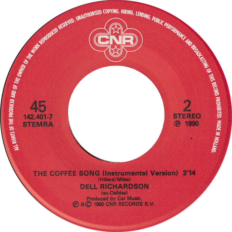 Dell Richardson - The Coffee Song 28852 Vinyl Singles Vinyl Goed / Hoes Goed